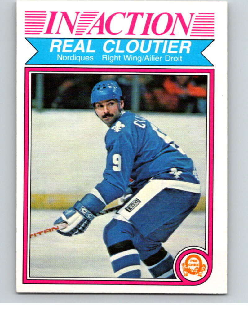 1982-83 O-Pee-Chee #280 Real Cloutier IA RC Rookie Quebec Nordiques V59023 Image 1