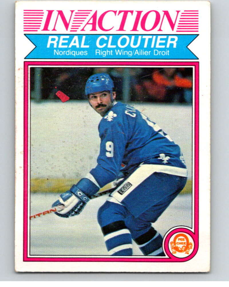 1982-83 O-Pee-Chee #280 Real Cloutier IA RC Rookie Quebec Nordiques V59027 Image 1