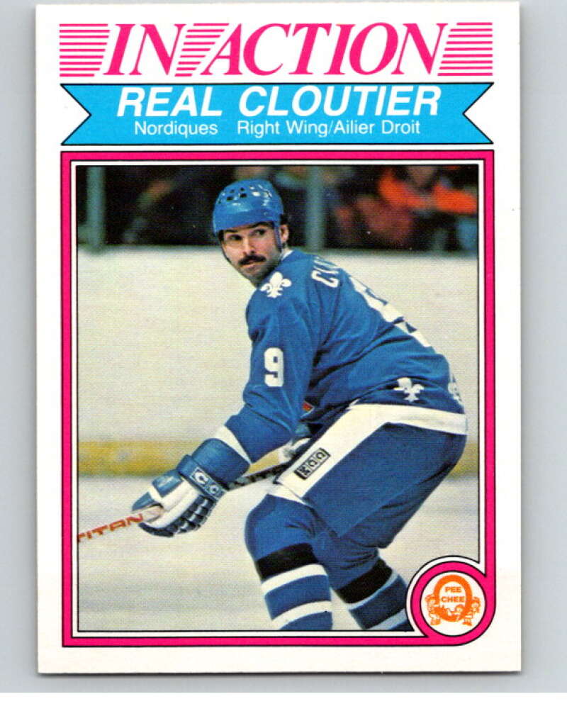 1982-83 O-Pee-Chee #280 Real Cloutier IA RC Rookie Quebec Nordiques V59028 Image 1
