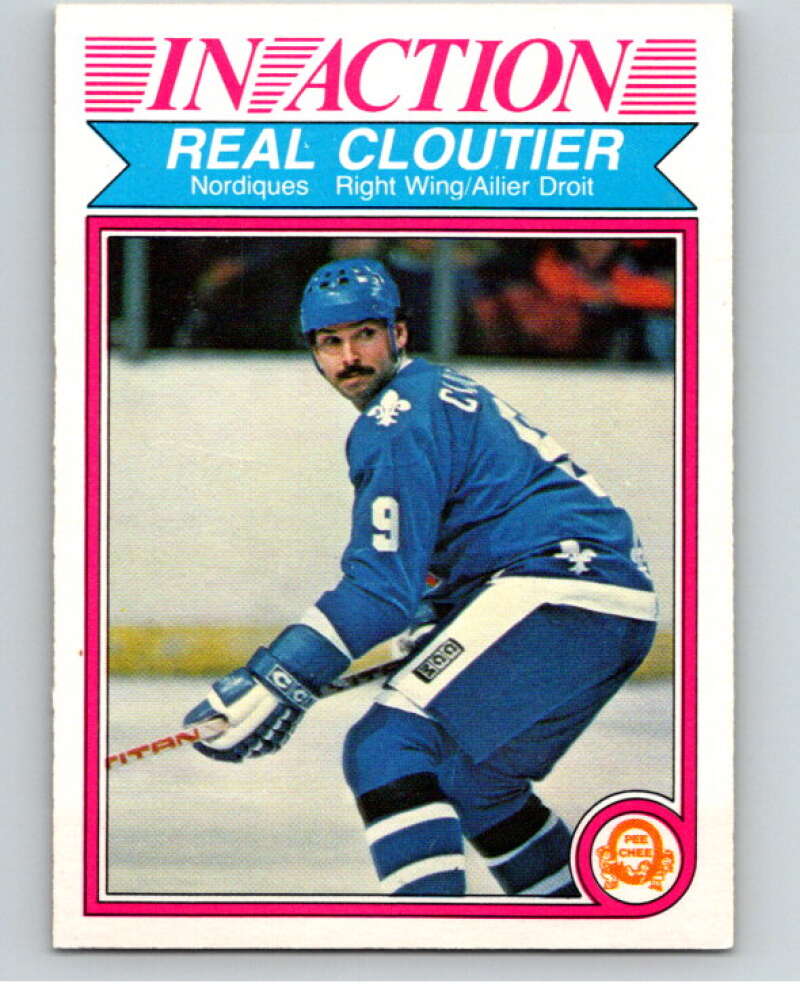 1982-83 O-Pee-Chee #280 Real Cloutier IA RC Rookie Quebec Nordiques V59029 Image 1