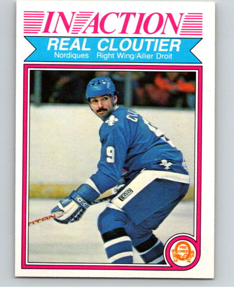 1982-83 O-Pee-Chee #280 Real Cloutier IA RC Rookie Quebec Nordiques V59030 Image 1