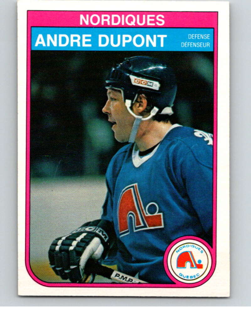 1982-83 O-Pee-Chee #282 Andre Dupont RC Rookie Quebec Nordiques V59036 Image 1