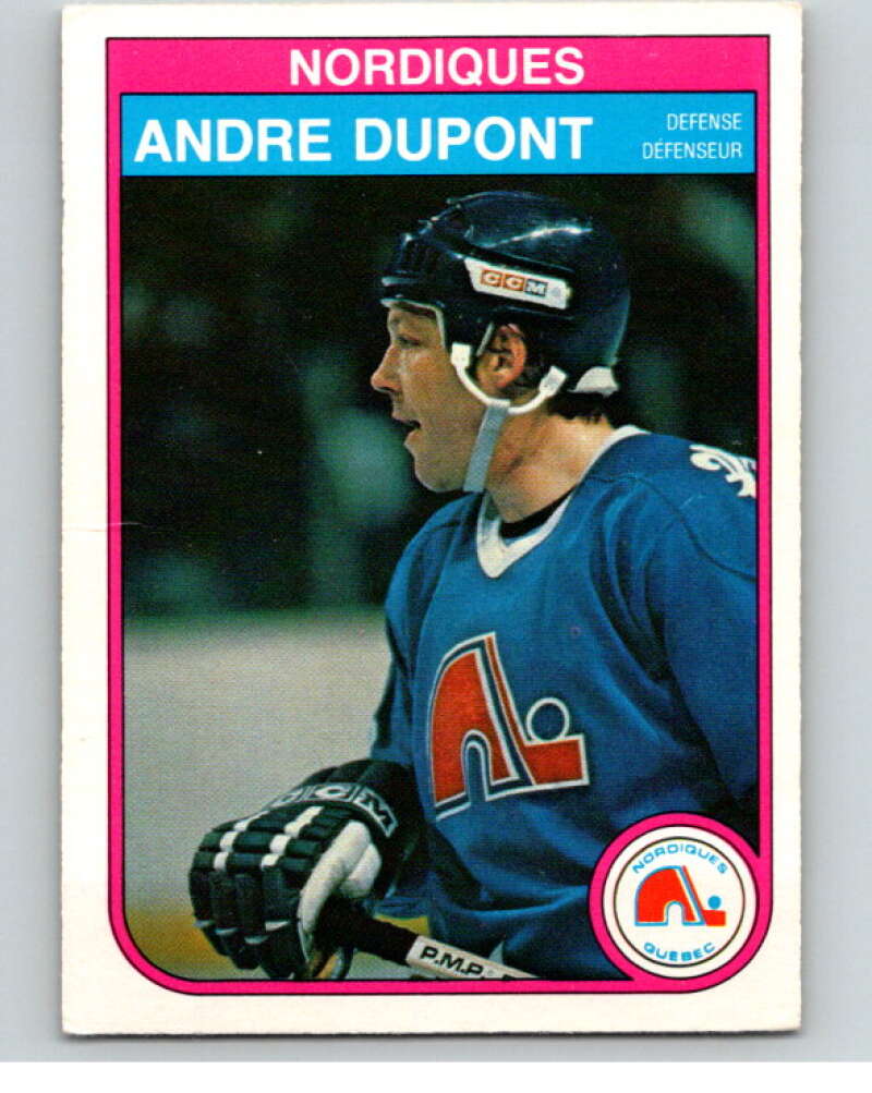 1982-83 O-Pee-Chee #282 Andre Dupont RC Rookie Quebec Nordiques V59037 Image 1