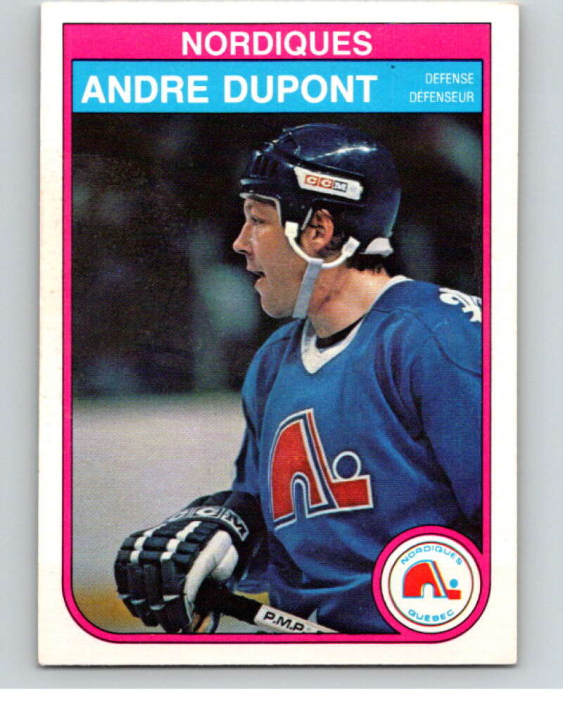 1982-83 O-Pee-Chee #282 Andre Dupont RC Rookie Quebec Nordiques V59038 Image 1