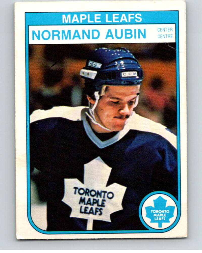 1982-83 O-Pee-Chee #316 Normand Aubin RC Rookie Toronto Maple Leafs V59305 Image 1