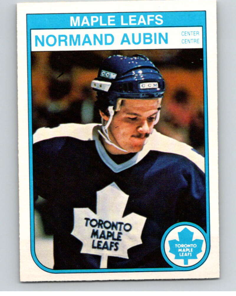1982-83 O-Pee-Chee #316 Normand Aubin RC Rookie Toronto Maple Leafs V59306 Image 1