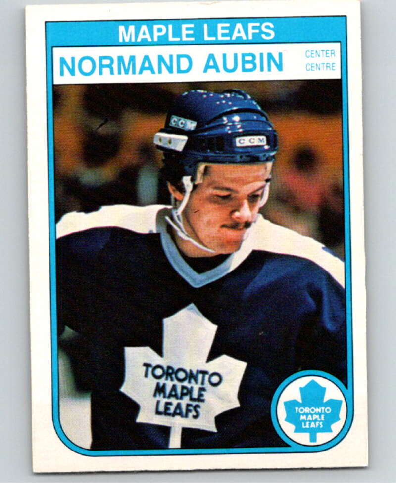 1982-83 O-Pee-Chee #316 Normand Aubin RC Rookie Toronto Maple Leafs V59307 Image 1