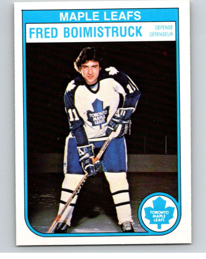 1982-83 O-Pee-Chee #318 Fred Boimistruck RC Rookie Leafs V59316 Image 1