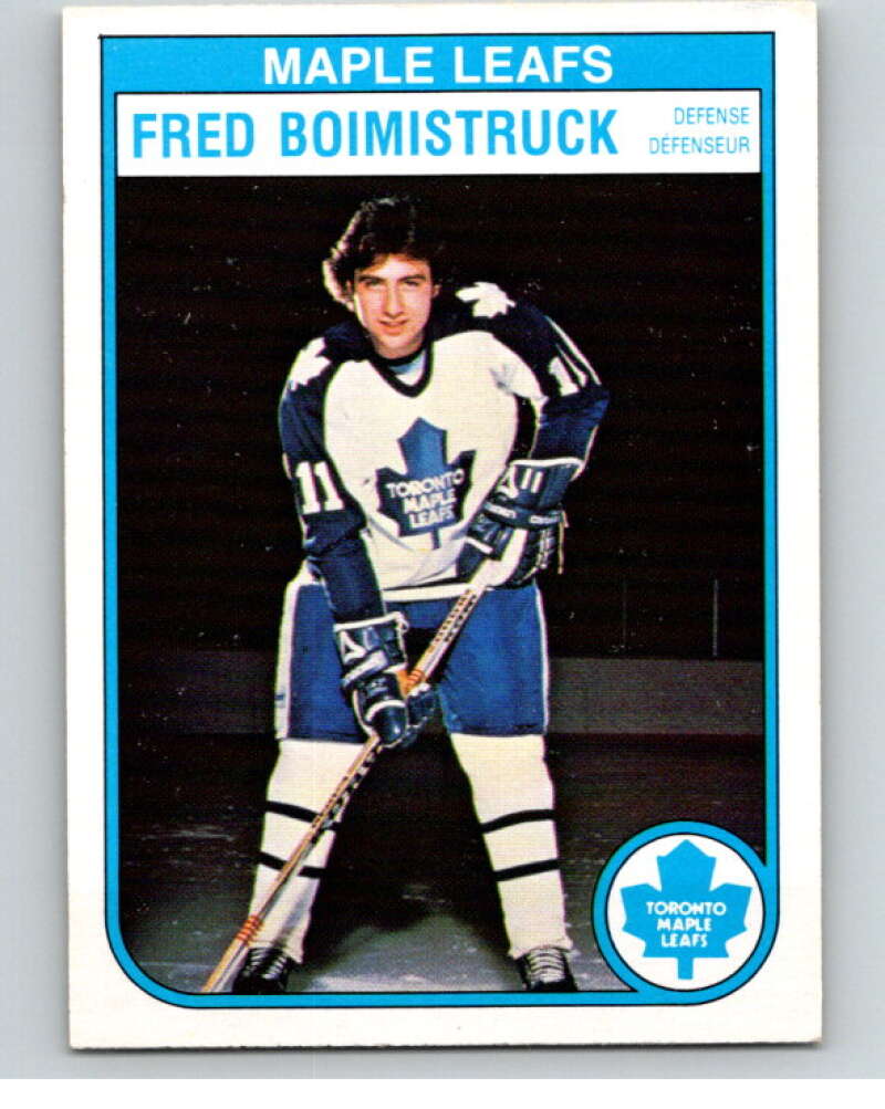 1982-83 O-Pee-Chee #318 Fred Boimistruck RC Rookie Leafs V59317 Image 1