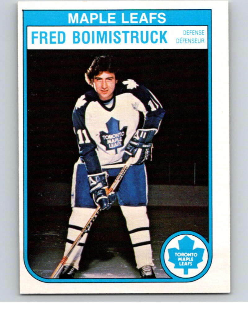 1982-83 O-Pee-Chee #318 Fred Boimistruck RC Rookie Leafs V59319 Image 1