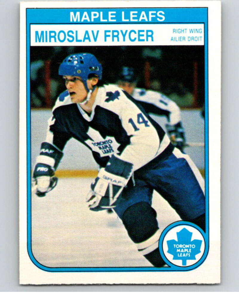 1982-83 O-Pee-Chee #321 Miroslav Frycer RC Rookie Toronto Maple Leafs V59341 Image 1