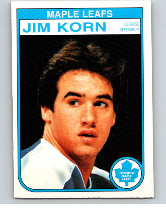 1982-83 O-Pee-Chee #323 Jim Korn  Toronto Maple Leafs  V59349 Image 1