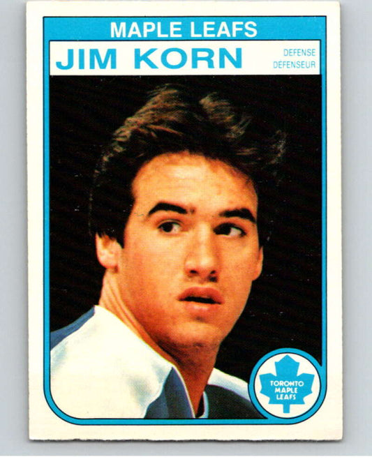 1982-83 O-Pee-Chee #323 Jim Korn  Toronto Maple Leafs  V59350 Image 1