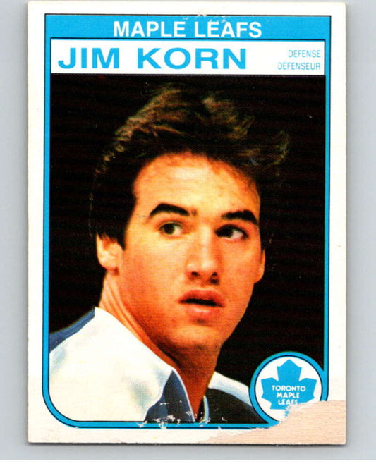 1982-83 O-Pee-Chee #323 Jim Korn  Toronto Maple Leafs  V59351 Image 1