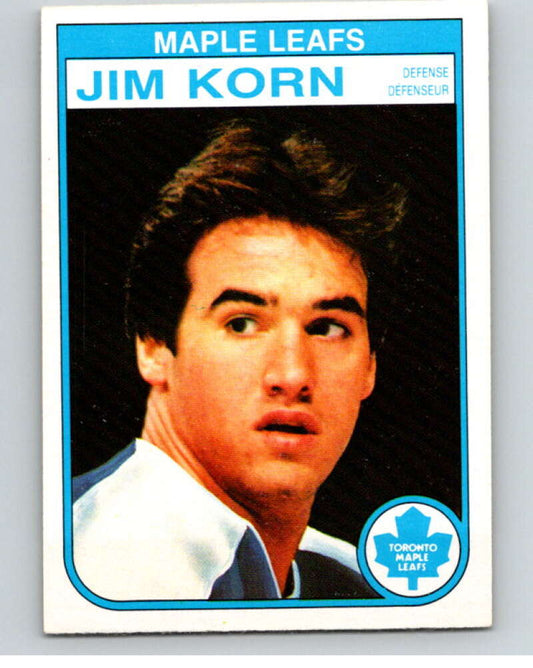 1982-83 O-Pee-Chee #323 Jim Korn  Toronto Maple Leafs  V59353 Image 1