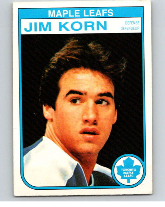 1982-83 O-Pee-Chee #323 Jim Korn  Toronto Maple Leafs  V59354 Image 1