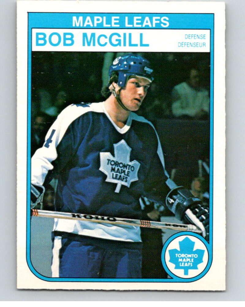 1982-83 O-Pee-Chee #327 Bob McGill  RC Rookie Toronto Maple Leafs  V59381 Image 1