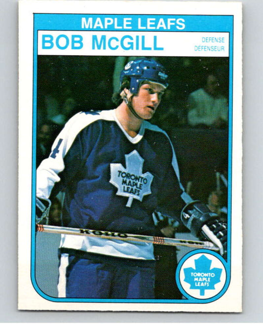 1982-83 O-Pee-Chee #327 Bob McGill  RC Rookie Toronto Maple Leafs  V59382 Image 1