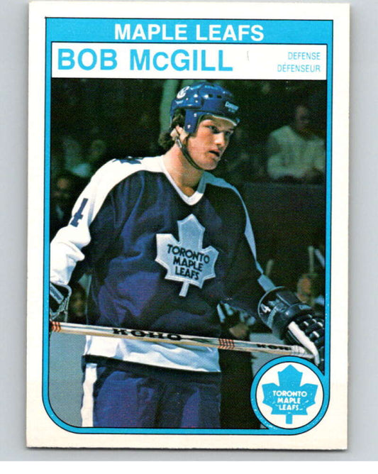 1982-83 O-Pee-Chee #327 Bob McGill  RC Rookie Toronto Maple Leafs  V59384 Image 1