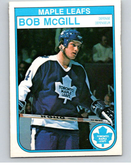 1982-83 O-Pee-Chee #327 Bob McGill  RC Rookie Toronto Maple Leafs  V59385 Image 1