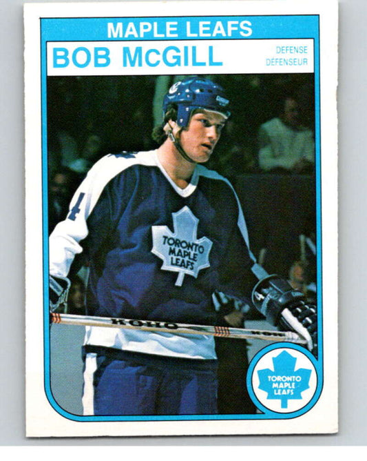 1982-83 O-Pee-Chee #327 Bob McGill  RC Rookie Toronto Maple Leafs  V59386 Image 1