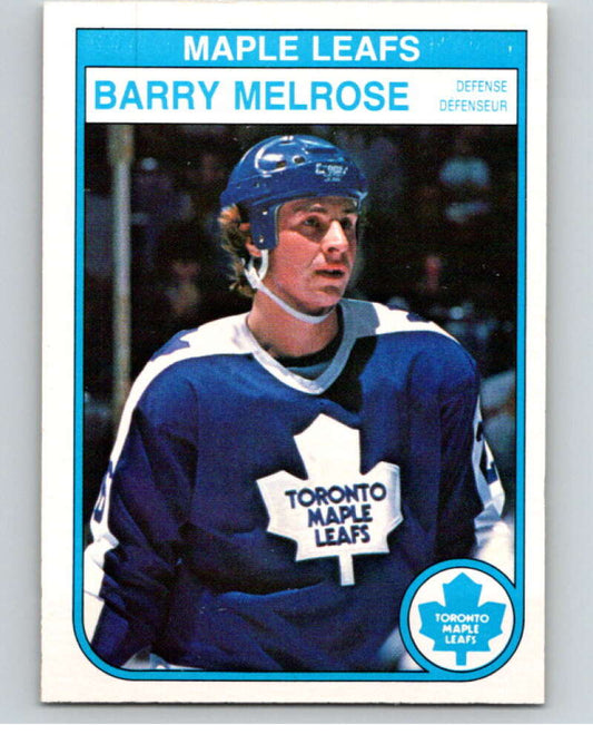 1982-83 O-Pee-Chee #328 Barry Melrose  Toronto Maple Leafs  V59392 Image 1