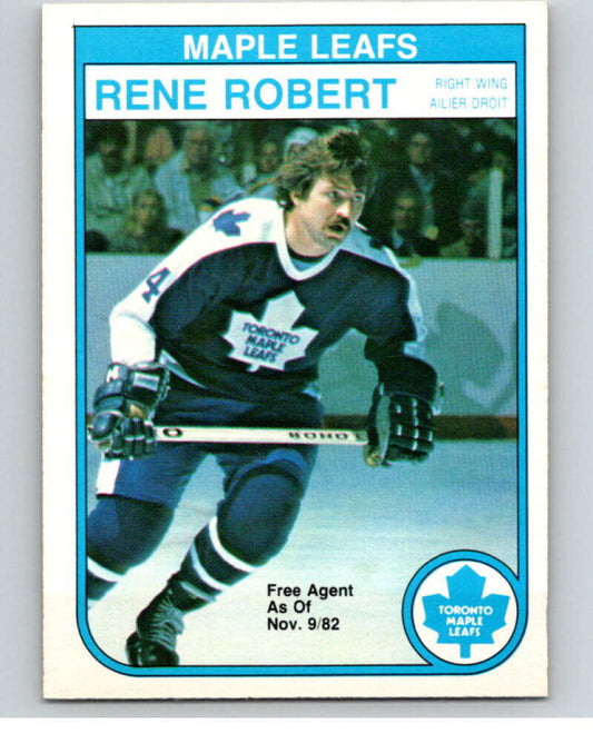 1982-83 O-Pee-Chee #330 Rene Robert  Toronto Maple Leafs  V59402 Image 1