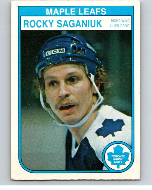 1982-83 O-Pee-Chee #331 Rocky Saganiuk  Toronto Maple Leafs  V59408 Image 1