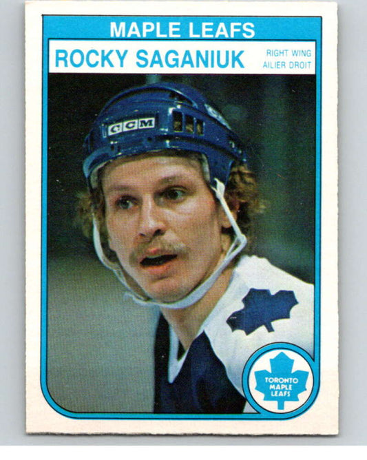 1982-83 O-Pee-Chee #331 Rocky Saganiuk  Toronto Maple Leafs  V59409 Image 1