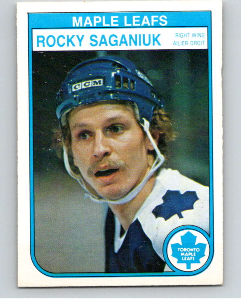 1982-83 O-Pee-Chee #331 Rocky Saganiuk Toronto Maple Leafs V59410 Image 1