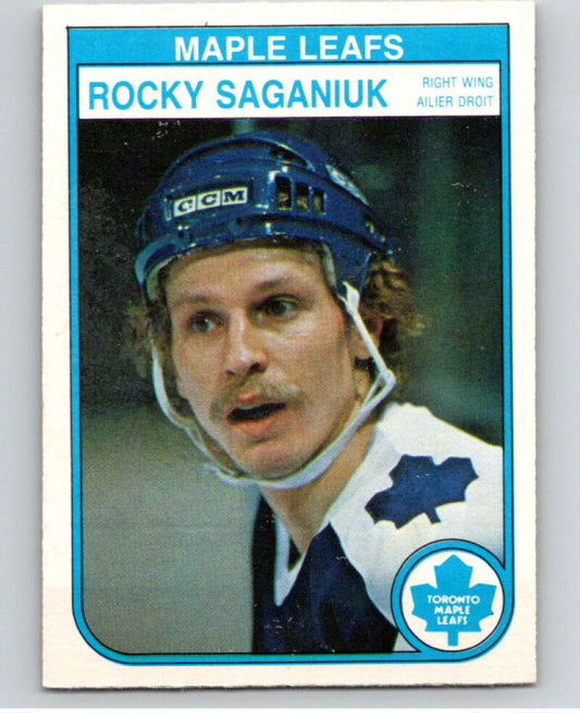 1982-83 O-Pee-Chee #331 Rocky Saganiuk  Toronto Maple Leafs  V59413 Image 1