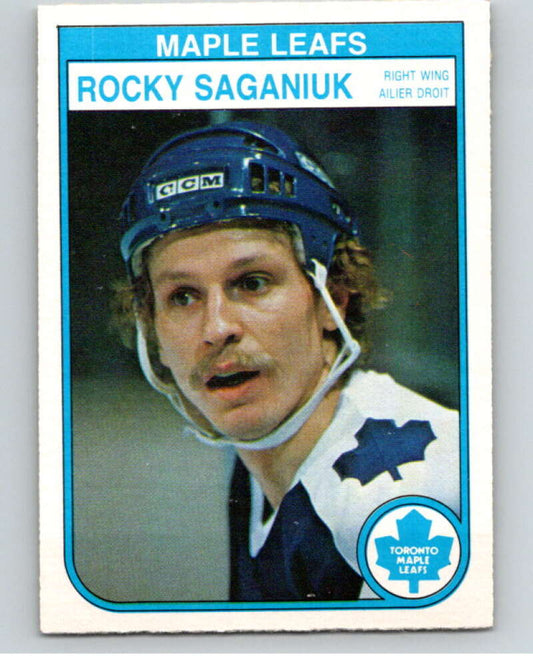 1982-83 O-Pee-Chee #331 Rocky Saganiuk  Toronto Maple Leafs  V59418 Image 1