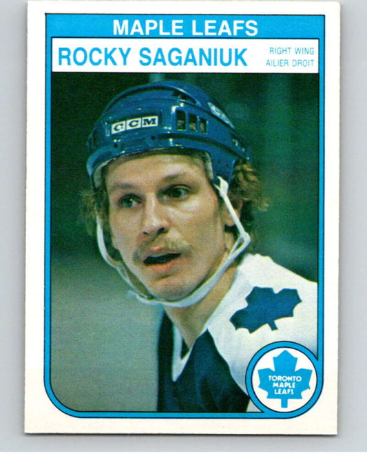 1982-83 O-Pee-Chee #331 Rocky Saganiuk  Toronto Maple Leafs  V59419 Image 1