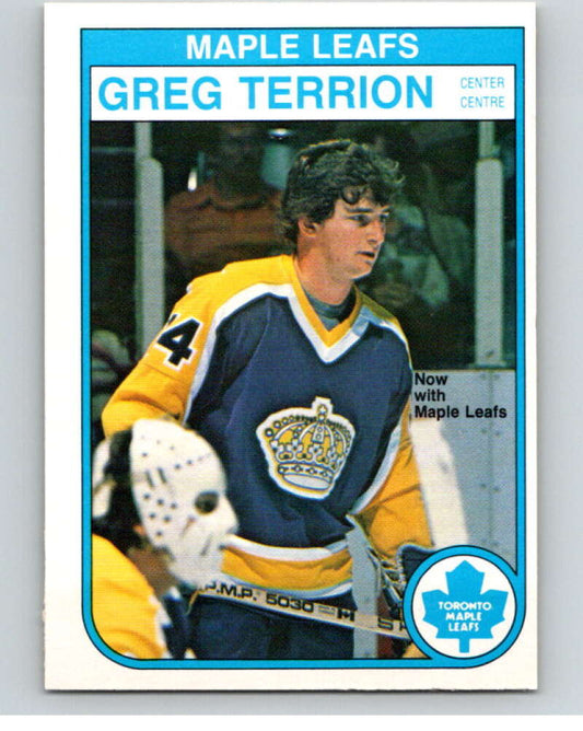 1982-83 O-Pee-Chee #333 Greg Terrion  Toronto Maple Leafs  V59426 Image 1