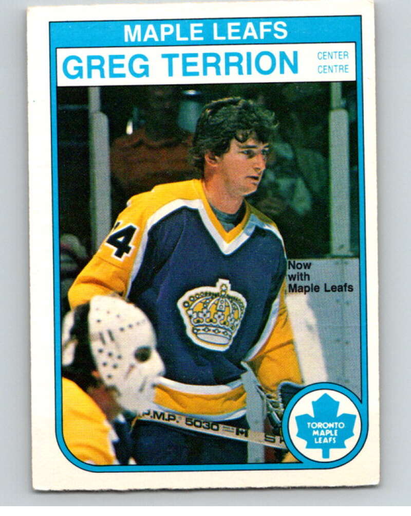 1982-83 O-Pee-Chee #333 Greg Terrion Toronto Maple Leafs V59429 Image 1