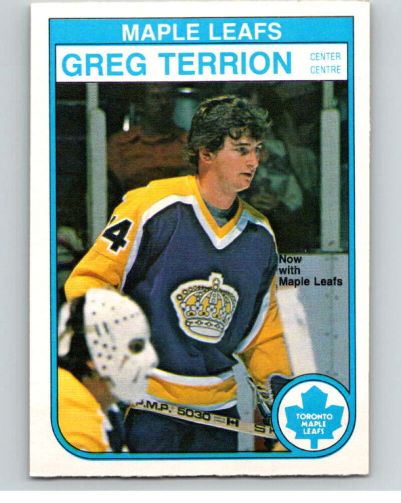 1982-83 O-Pee-Chee #333 Greg Terrion Toronto Maple Leafs V59432 Image 1