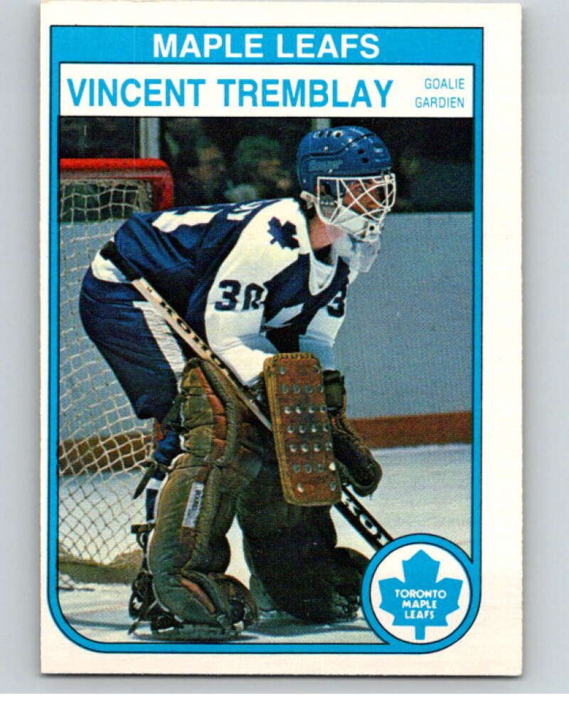 1982-83 O-Pee-Chee #334 Vincent Tremblay RC Rookie Toronto Maple Leafs V59436 Image 1