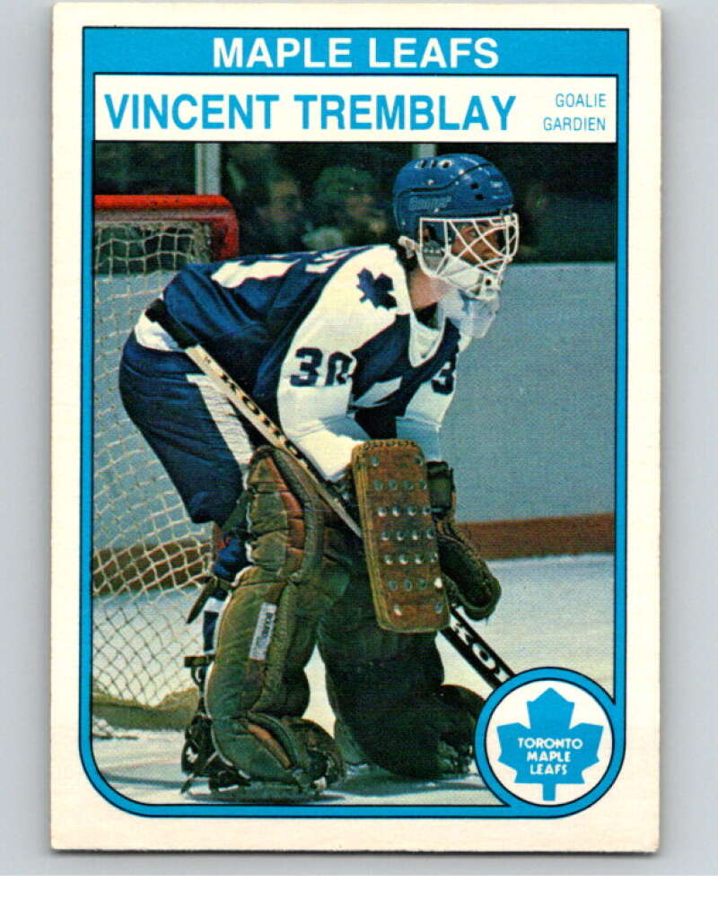 1982-83 O-Pee-Chee #334 Vincent Tremblay RC Rookie Toronto Maple Leafs V59437 Image 1