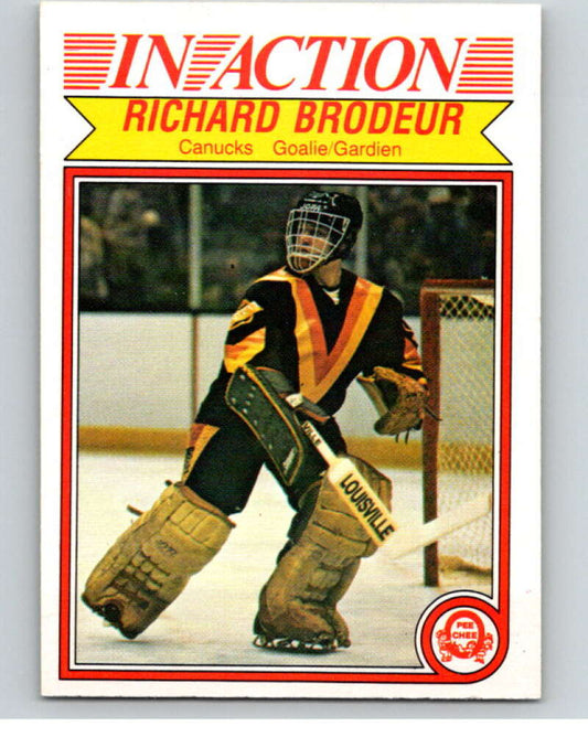 1982-83 O-Pee-Chee #340 Richard Brodeur IA  Vancouver Canucks  V59481 Image 1