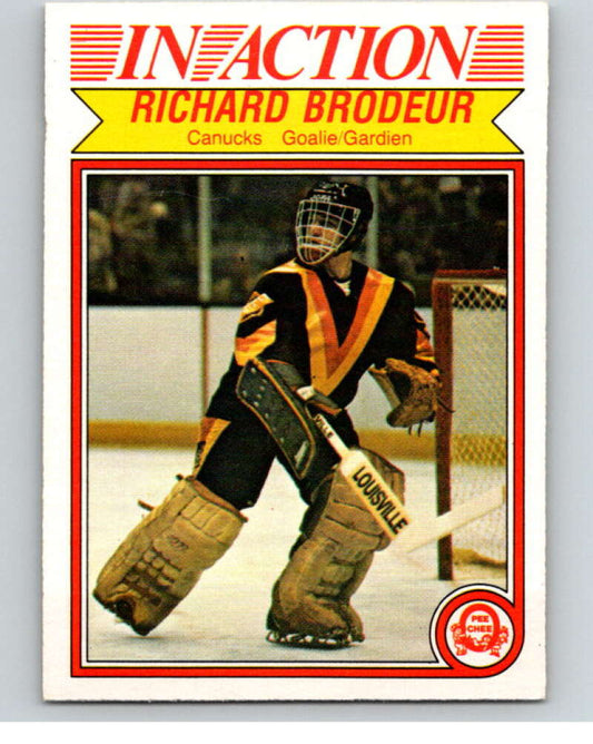 1982-83 O-Pee-Chee #340 Richard Brodeur IA  Vancouver Canucks  V59484 Image 1