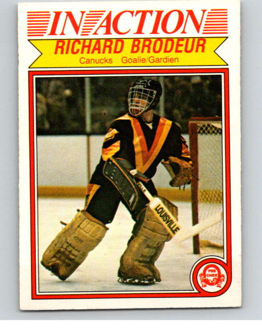 1982-83 O-Pee-Chee #340 Richard Brodeur IA  Vancouver Canucks  V59485 Image 1