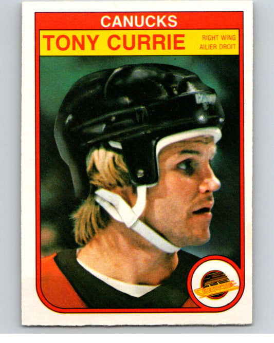 1982-83 O-Pee-Chee #341 Tony Currie  Vancouver Canucks  V59487 Image 1