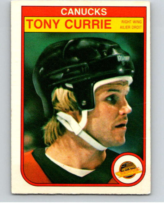 1982-83 O-Pee-Chee #341 Tony Currie  Vancouver Canucks  V59488 Image 1