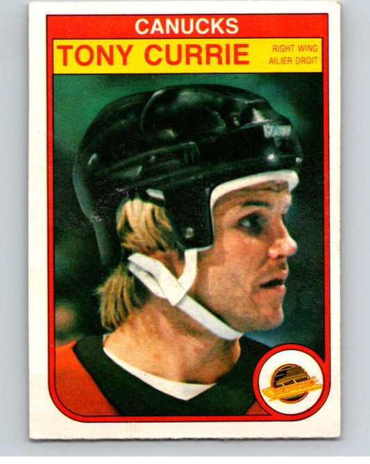 1982-83 O-Pee-Chee #341 Tony Currie  Vancouver Canucks  V59489 Image 1