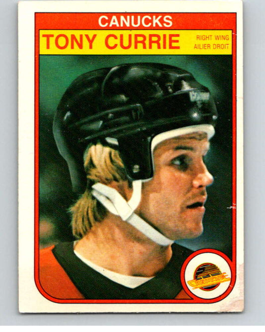 1982-83 O-Pee-Chee #341 Tony Currie  Vancouver Canucks  V59490 Image 1