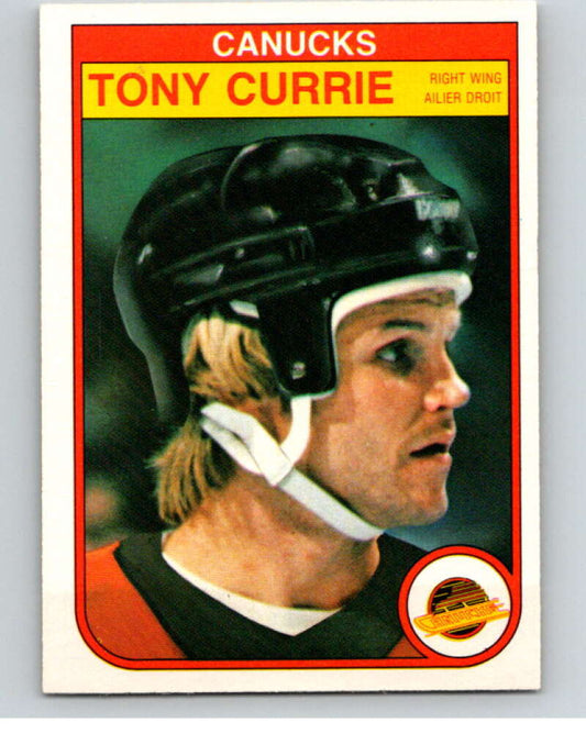 1982-83 O-Pee-Chee #341 Tony Currie  Vancouver Canucks  V59491 Image 1