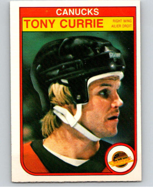 1982-83 O-Pee-Chee #341 Tony Currie  Vancouver Canucks  V59493 Image 1
