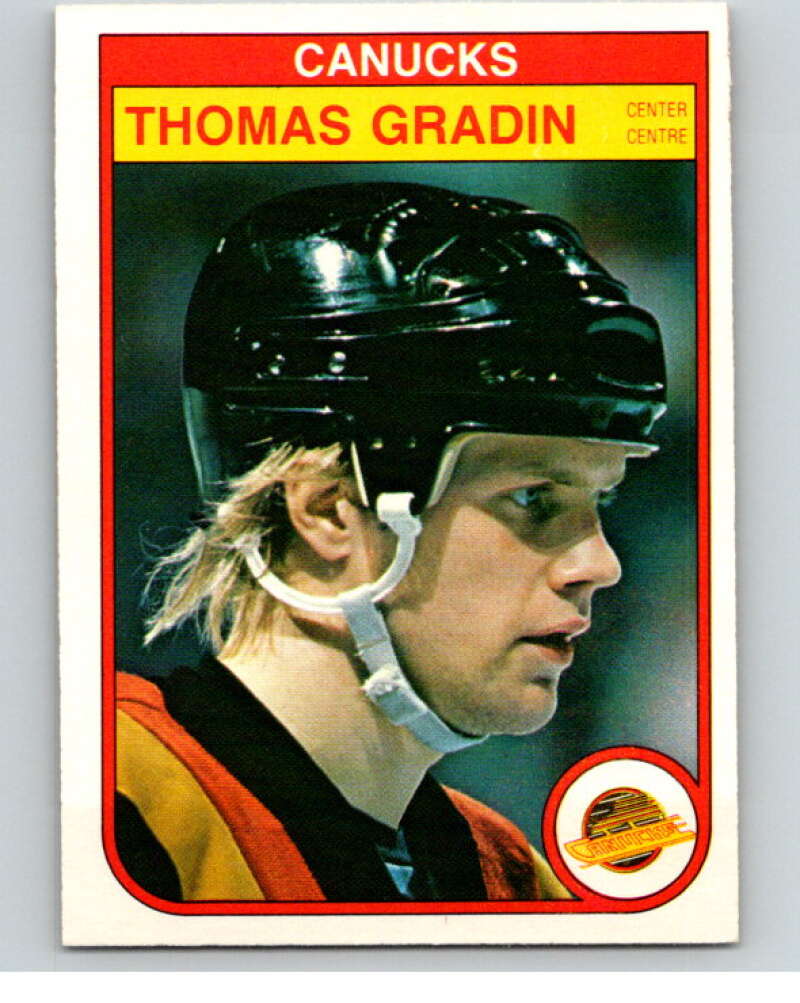 1982-83 O-Pee-Chee #344 Thomas Gradin Vancouver Canucks V59504 Image 1
