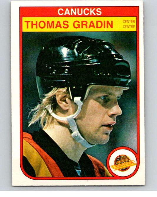 1982-83 O-Pee-Chee #344 Thomas Gradin  Vancouver Canucks  V59504 Image 1