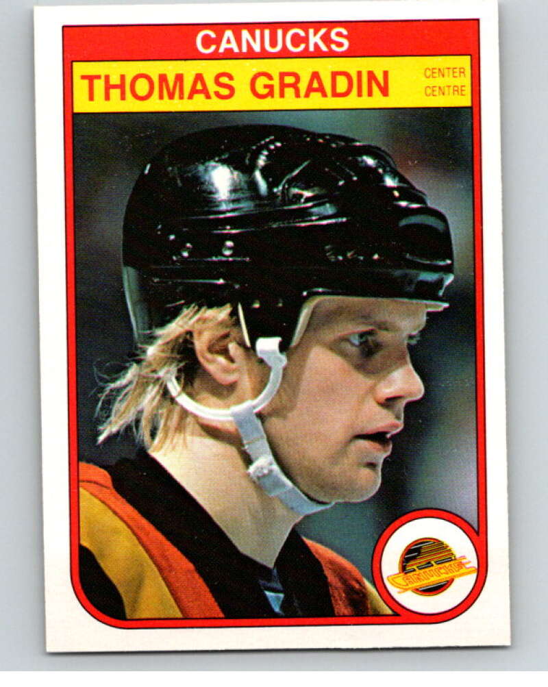 1982-83 O-Pee-Chee #344 Thomas Gradin Vancouver Canucks V59505 Image 1